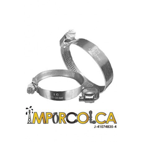 Abrazadera 10-22 Acero Inox. 12.7mm de Cremallera 100% SS